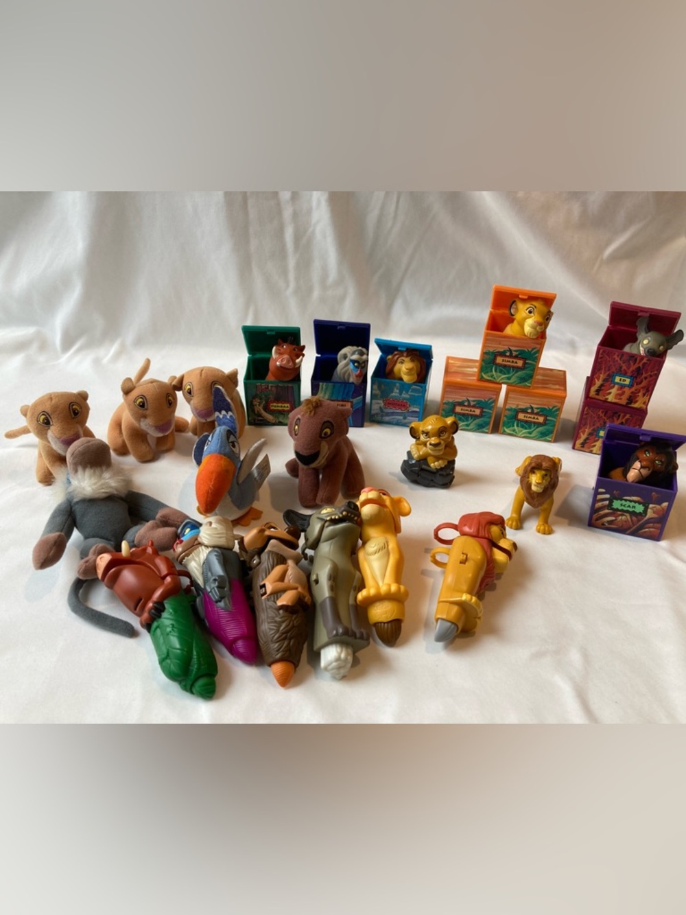 Disney Lion King Kids Happy Meal Toy Lot Plush Finger Puppet Simba Pumba Rafiki